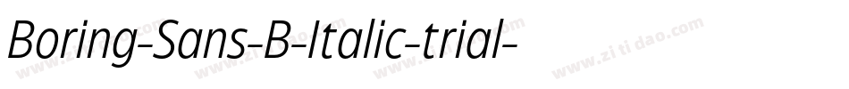Boring-Sans-B-Italic-trial字体转换