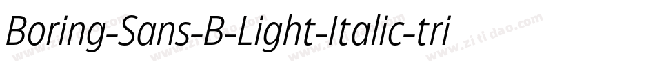Boring-Sans-B-Light-Italic-trial字体转换