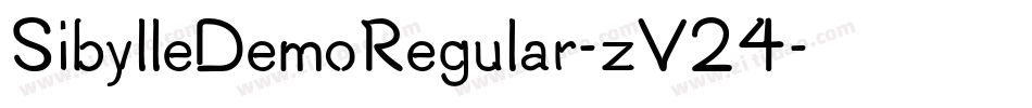 SibylleDemoRegular-zV24字体转换