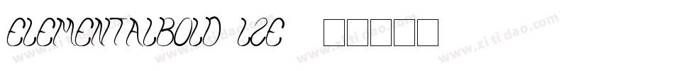 ElementalBold-Lze4字体转换