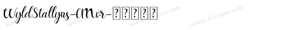 WyldStallyns-0Mvr字体转换