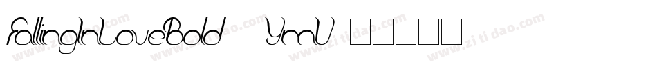 FallingInLoveBold-5YmV字体转换