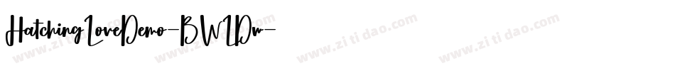 HatchingLoveDemo-BWLDw字体转换