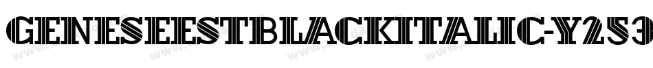 GeneseeStBlackItalic-y253字体转换