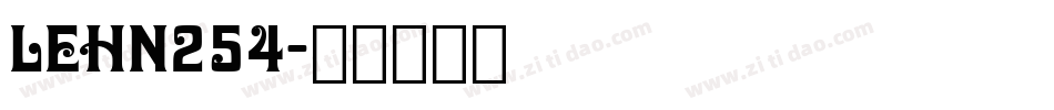 LEHN254字体转换