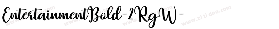EntertainmentBold-2RgW字体转换