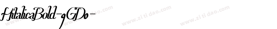 HitalicaBold-9GD0字体转换