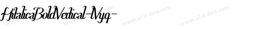 HitalicaBoldVertical-lVyq字体转换