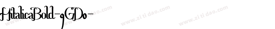HitalicaBold-9GD0字体转换