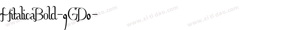 HitalicaBold-9GD0字体转换