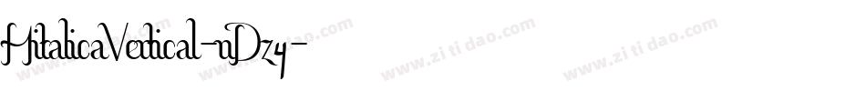 HitalicaVertical-nDz4字体转换