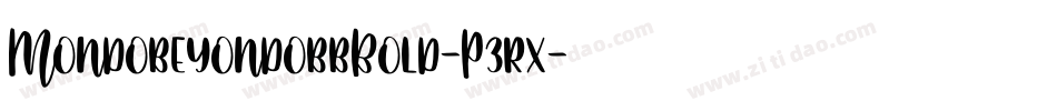 MondobeyondobbBold-P3rx字体转换