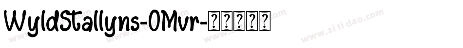 WyldStallyns-0Mvr字体转换