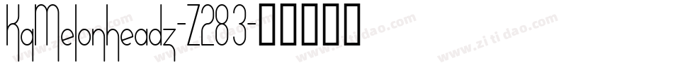 KgMelonheadz-Z283字体转换