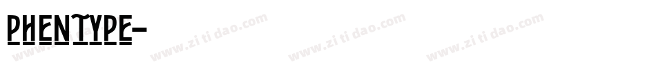 phentype字体转换