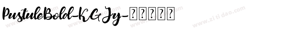 PustuleBold-KGJy字体转换