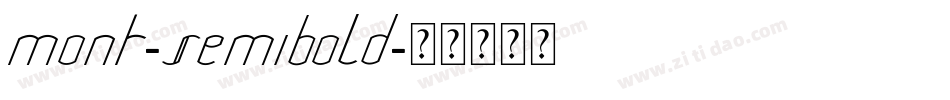mont-semibold字体转换