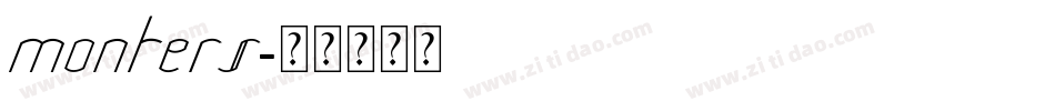 monters字体转换