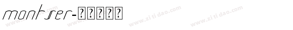 montser字体转换