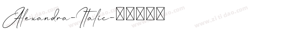 Alexandra-Italic字体转换
