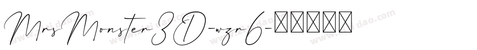 MrsMonster3D-wzr6字体转换