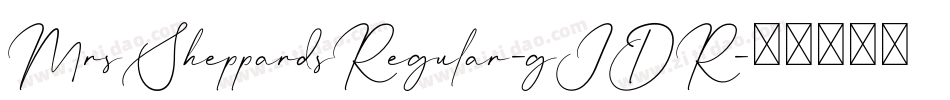 MrsSheppardsRegular-gJDR字体转换