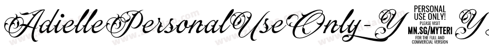 AdiellePersonalUseOnly-Y8YL字体转换
