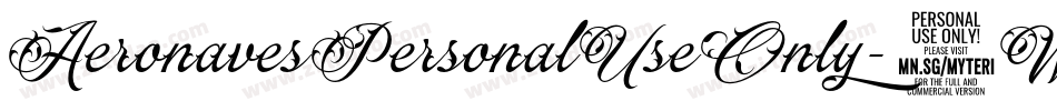 AeronavesPersonalUseOnly-0WWnz字体转换