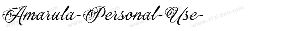 Amarula-Personal-Use字体转换