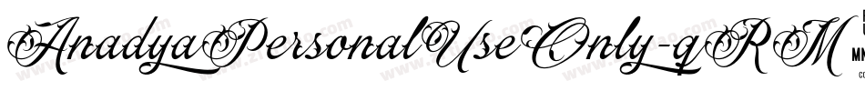 AnadyaPersonalUseOnly-qRM0字体转换