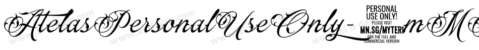 AtelasPersonalUseOnly-7mMA字体转换