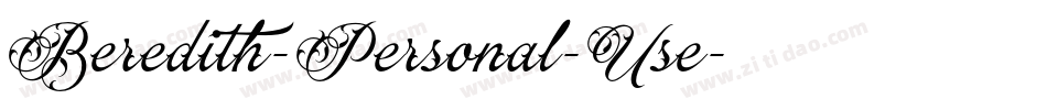 Beredith-Personal-Use字体转换