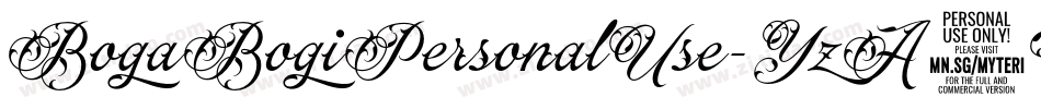 BogaBogiPersonalUse-YzA0O字体转换