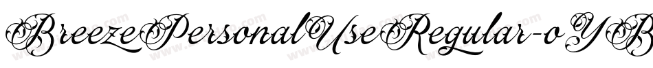 BreezePersonalUseRegular-oYBz字体转换