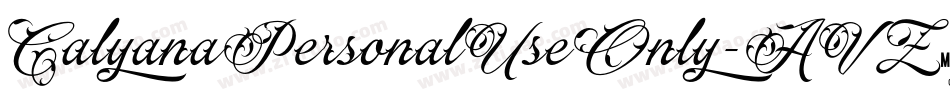 CalyanaPersonalUseOnly-AVZ7字体转换