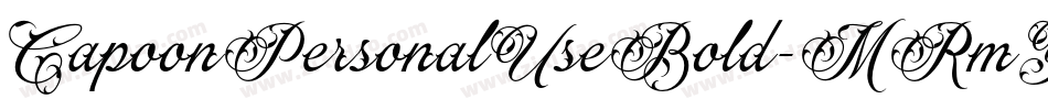 CapoonPersonalUseBold-MRmY字体转换