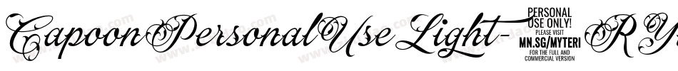 CapoonPersonalUseLight-2RYv字体转换