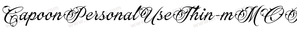 CapoonPersonalUseThin-mMOP字体转换