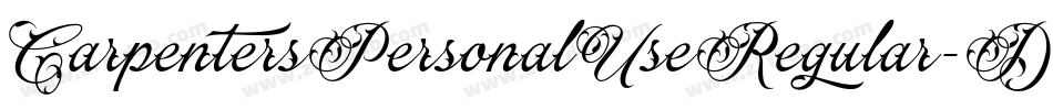 CarpentersPersonalUseRegular-DOLwR字体转换