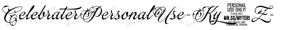 CelebraterPersonalUse-Ky0Z字体转换