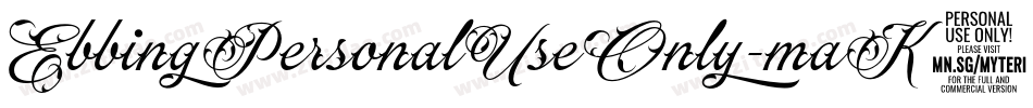 EbbingPersonalUseOnly-maK9字体转换