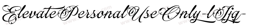 ElevatePersonalUseOnly-lJjq字体转换