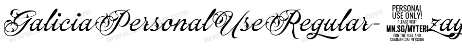 GaliciaPersonalUseRegular-3zayp字体转换