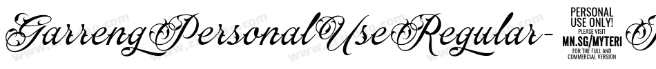 GarrengPersonalUseRegular-0JDd字体转换 GarrengPersonalUseRegular-0JDd字体转换