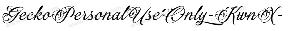 GeckoPersonalUseOnly-KwnX字体转换 GeckoPersonalUseOnly-KwnX字体转换