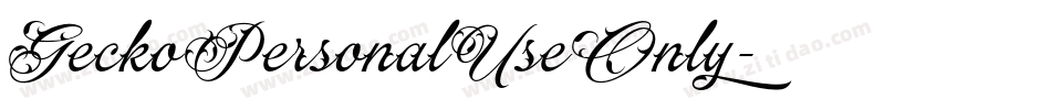 GeckoPersonalUseOnly字体转换