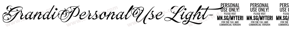 GrandiPersonalUseLight-4164字体转换 GrandiPersonalUseLight-4164字体转换