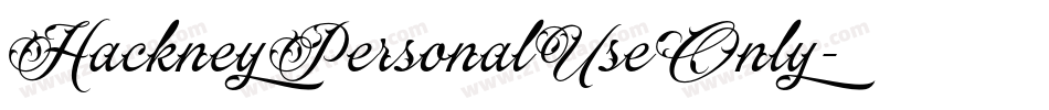 HackneyPersonalUseOnly字体转换