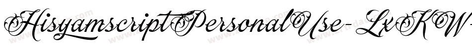 HisyamscriptPersonalUse-LxKW字体转换
