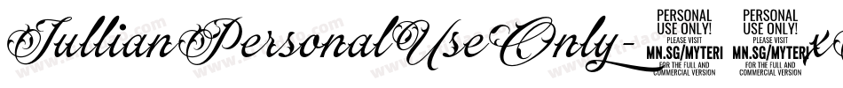 JullianPersonalUseOnly-09xX字体转换